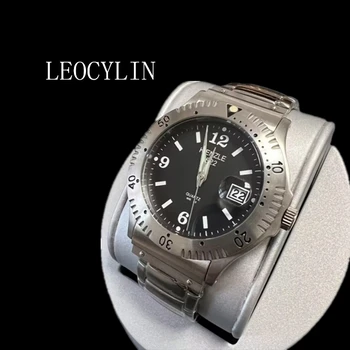 Моден кварцов часовник LEOCYLIN, водоустойчив, нажежен за мъже, маркови ръчни часовници, от бизнес стомана Relogio Masculino от неръждаема стомана