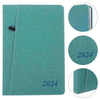 Преносим планер, записывающий график, бележник, дневния ред, дневник, английски планер 2024 година