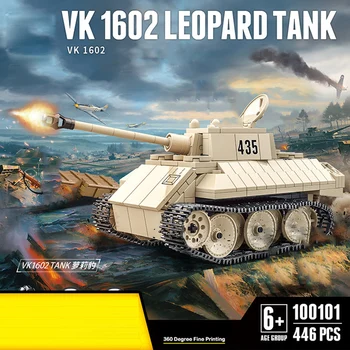 WW2 Военни Тухли VK1602 Танк Leopard Batisbricks Градивен елемент на Автомобил Световна Война Германия Dr. Фигурки, Играчки За Момчета, Подаръци