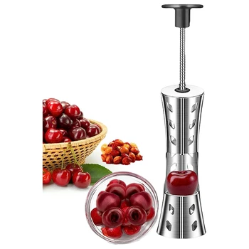 Кухненски инструмент от неръждаема стомана 304, за премахване на сребърни плодови костилки е Подходяща за тип преса за приготвяне на черешово сладко