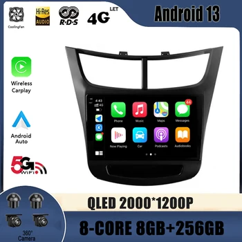 Екран на Android 13 за Chevrolet Sail 2014 2015 - 2018 Авто радио Мултимедиен плейър GPS Навигация Авто Carplay Без 2din